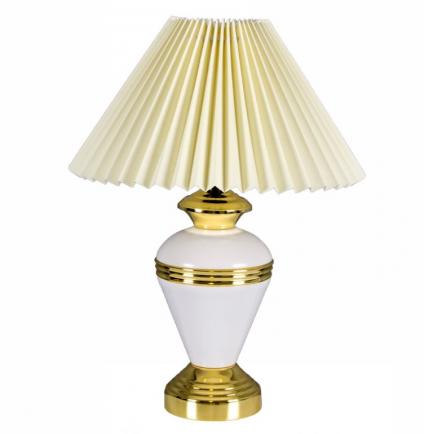 Настольная лампа 121F-C белый/золото 1х40W E27 h430